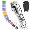 Professional Hair Clipper Men's Metal Haircut Grooming Kit Hair Beard Trimmer for Stylists Colored Comb