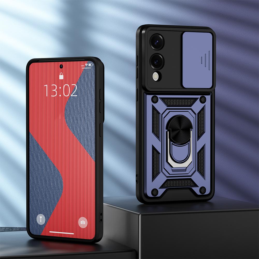 KEYSION Противоударный защитный чехол для Samsung S25 Edge 5G, защитное кольцо для объектива камеры, подставка для телефона, чехол для Galaxy S25 Edge 5G