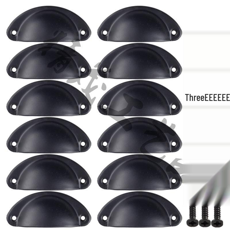 Набор из 12 ретро полукруглых железных ручек для ящиков, 82 мм, для украшения домашней мебели.