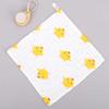 Baby face towel, pure cotton high-density cotton  baby face towel, cartoon gauze saliva towel, printed handkerchief