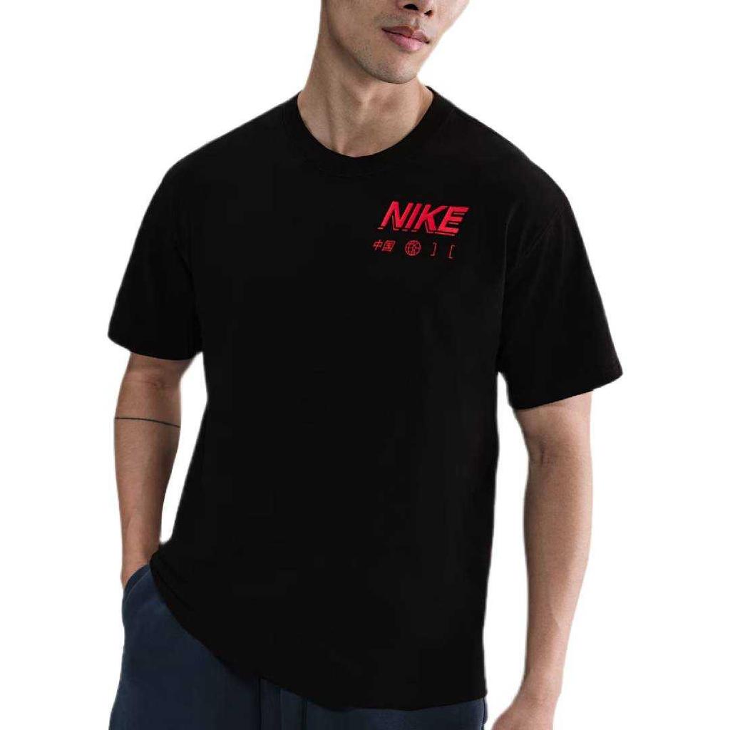 Nike T Shirts Men's Black Crew Neck Moderate IB7305-010