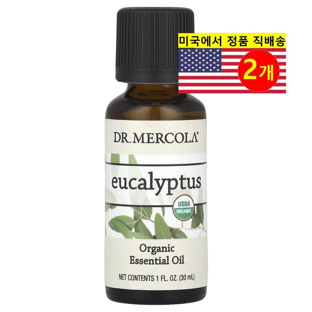 Dr. Mercola Aromatherapy Organic Essential Oil Eucalyptus, 30ml, 2 pcs.