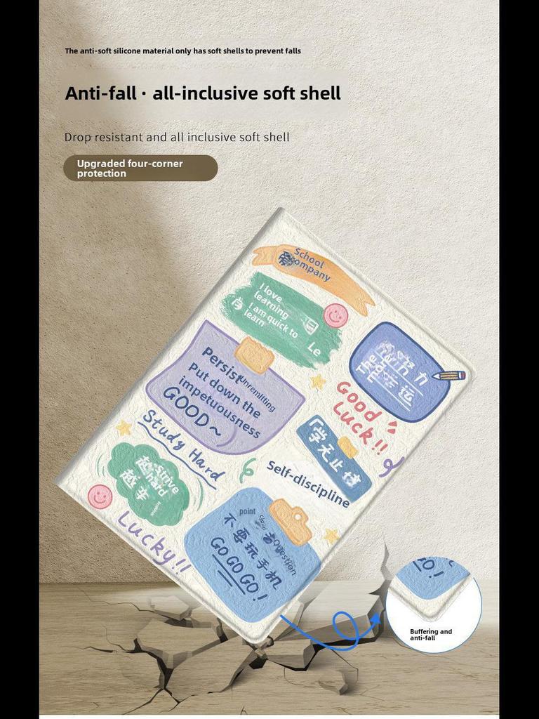 iPad Protective Cover with Pen Slot for 7th-10th Gen 10.9/10.2-inch, Pro 11-inch, Air 3-5, Mini 6