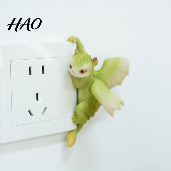 Whimsical Wall Accents 3D Cute Baby Dinosaur Switch Sticker, Fantasy Decor, Decorative Nursery Decor Accessories Socket Panel Decal, Indoor