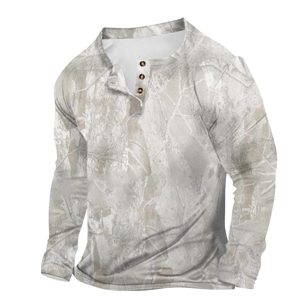 Мужская уличная винтажная модная спортивная футболка с v-образным вырезом и длинным рукавом