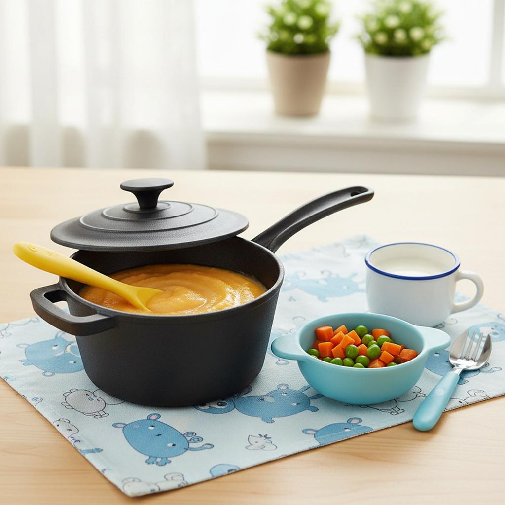 Чугунная кастрюля с крышкой и длинной ручкой, предварительно закаленная, для дома, многофункциональная, 19 см, для ресторана, домашней кухни