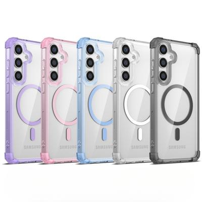 Подходит для Samsung S25 Прозрачный Магнитный Чехол для Телефона Samsung Note20 Ultra Защитный Чехол для Беспроводной Зарядки