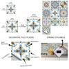 10/15/20cm Bohemian Tiles Ornaments Tile Wall Sticker Kitchen Bathroom Wardrobe Waistline Home Decor Peel & Stick Art Wall Decal