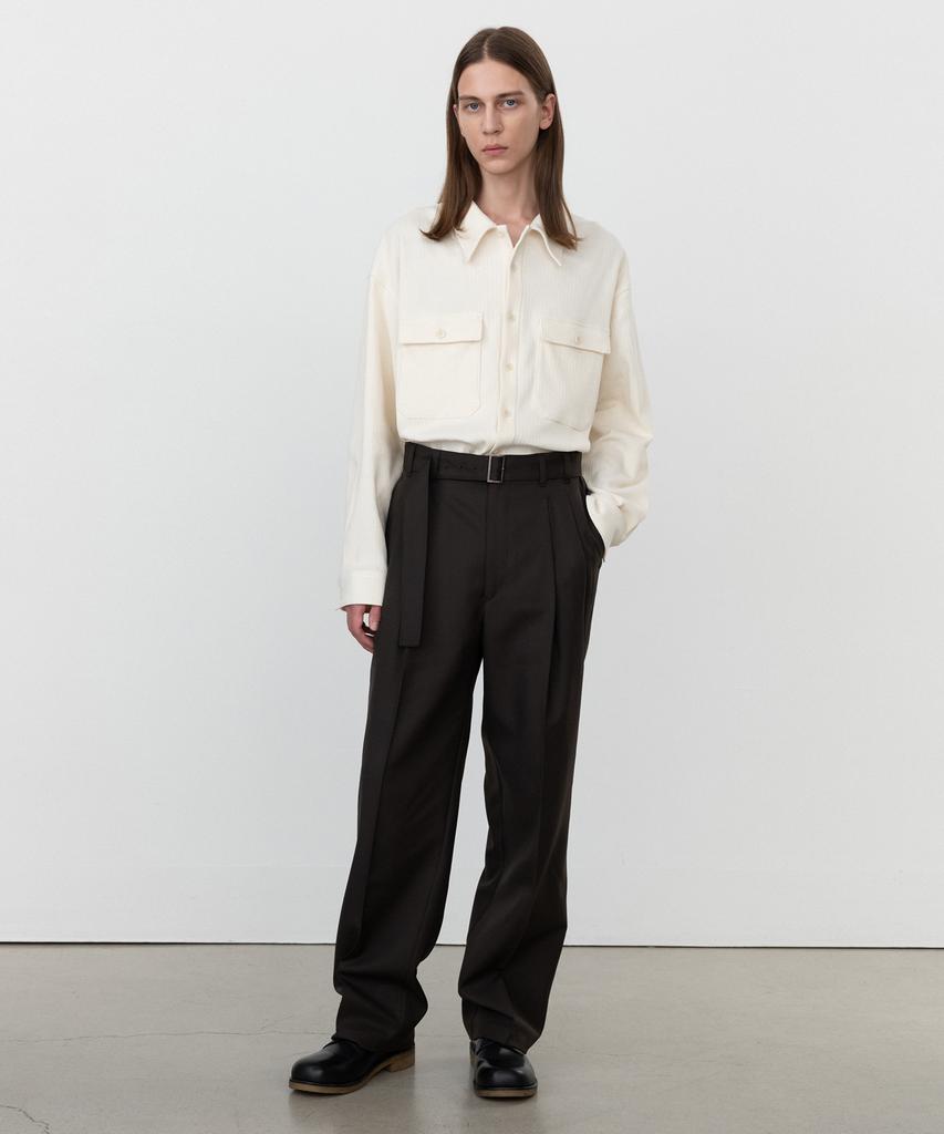 INSILENCE Cotton Jersey Outer Shirt Cream