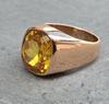 Мужское кольцо с цитрином, серебро 925 пробы, кольцо с драгоценным камнем, форма подушки, кольцо с печаткой, кольцо с камнем