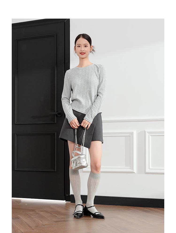 Lagogo Lago Valley's new slimming and versatile skirt style comfortable casual pants