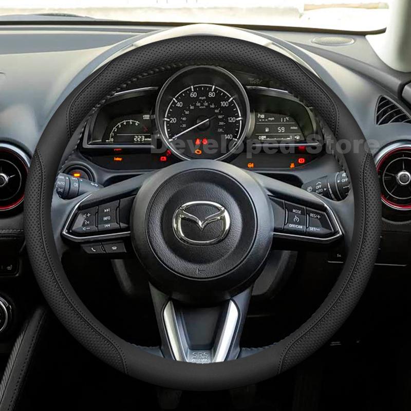 Car Steering Wheel Cover For Mazda cx 5 cx-5 AWD 2025-2013 Leather Round Auto Steering Wheel Mazda cx 5 Accessories tedf2