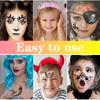 25 Pieces Face Painting Stencils, Reusable Face Paint Templates Tattoo Stencils