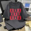 Checkerboard Awareness Symbol Short Sleeve Tshirt For Heart Disease Month Cardiology Nurse Gift Ashion Charity Campaign Tops