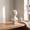 Nordic Resin Figurine Minimalist Cartoon Playful Tabletop Ornament