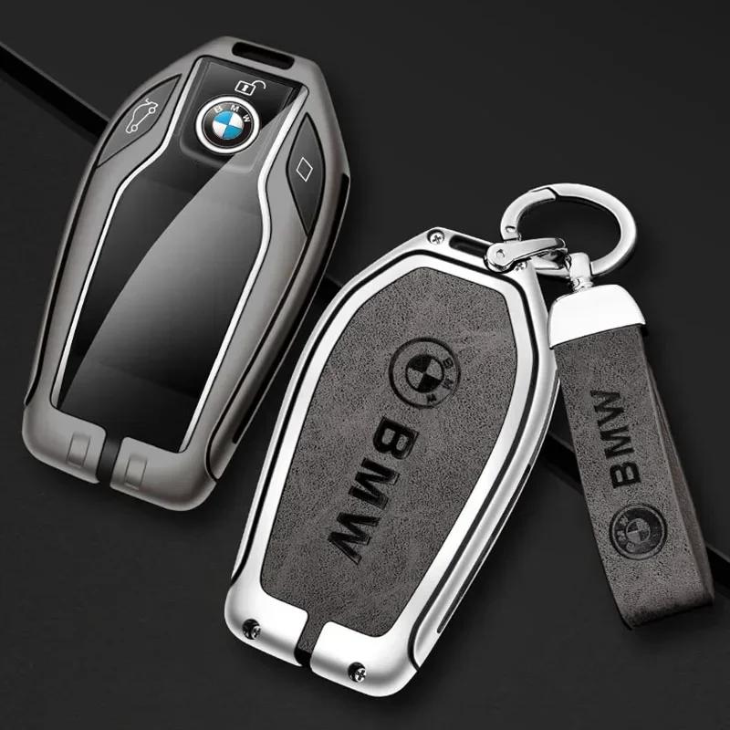 Горячий 2025 Сплав Чехол для Автомобильного Ключа Защитный Кейс Оболочка Кожаный Брелок Для BMW G08 G38 G28 F52 G26 G02 G01 G07 G06 G05 IX3 F40 G30 G20
