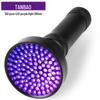 Tanbao 100 LED UV Flashlight - Purple Light for UV Detection, Anti-Counterfeit, Scorpion Finding, and Disinfection.