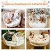 Luxury Soft Warm Plush Cat Bed Nesting Chair with Wood Legs Washable Waterproof Cushion Pad Pet Bed for Small Animals