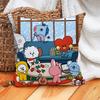 Cartoon B-BT-T-21 Christmas Pillow Case Home Cushion Cover Suitable For Office Sofa Car Suitable For All Seasons