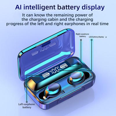 F9 5C Беспроводные Bluetooth-наушники Tws Водонепроницаемые наушники-вкладыши с цифровым дисплеем Heaset Большая емкость Зарядный чехол