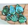 16X22-23X36MM Natural Chrysocolla Malachite Pear Cabochon Gemstone 6Pcs Lot C-80