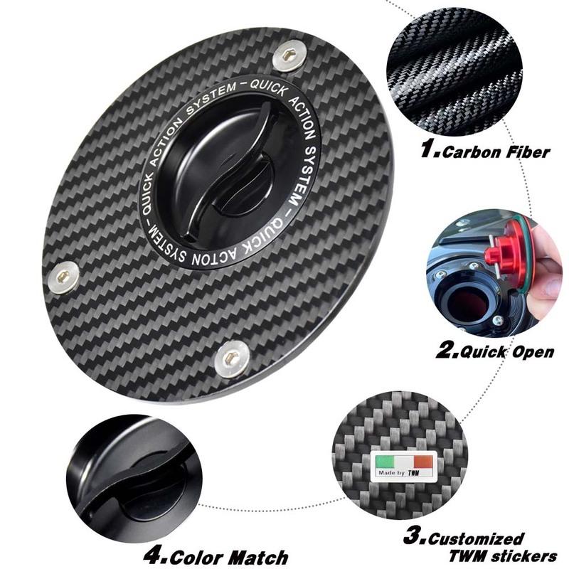 Carbon Fiber Quick Gas Fuel Tank Cap For YAMAHA YZF-600R 750/R/SP R1/R1M Fast Gas oline Plug Keyless Engine Oil Filling Cover