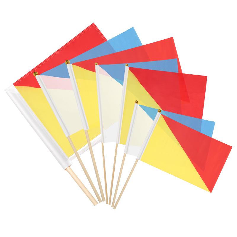 Marine Signal Flags Set: Red & Yellow Semaphore Training Flags for Military, College, or Exercise Use, Sized 20x30cm & 30x45cm