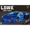 Aoshima 1/24 Liberty Walk Series No.18 LB Works Lamborghini Aventador Ver.2 Plastic Model Kit (Molded Color)