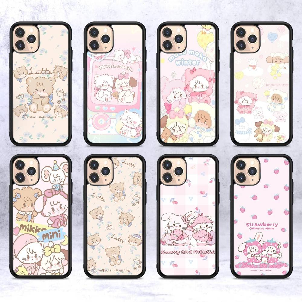 Famous Cute M-Mikko C-Characters For Iphone 17 Air 16 15 14 13 12 11 Pro Max TPU+PC Plus Shockproof Back Phone Cover