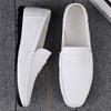 FashionSummer Mens Casual Loafers Leather Loafer Shoes For Men Fashion Light Flats Man White Sneakers Slip-On Driving Big Size 38-47