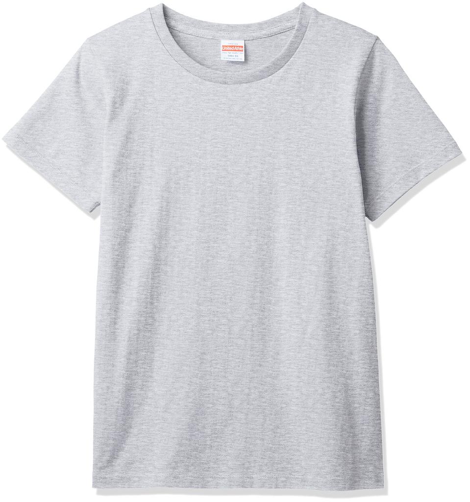 United Athle Высококачественная футболка 5,6 унций, Девочки, 500103, Пепельный, G-L
