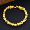 Sand Gold Dragon Head Bracelet Solid Model Vietnamese Sand Gold Men's and Women's Bracelet Jewelry Accessories Female