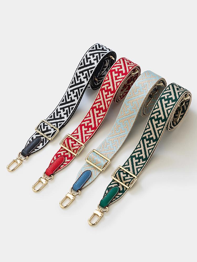 Snowflake Pattern Adjustable Wide Shoulder Strap Crossbody Handbag Strap in European and American Style