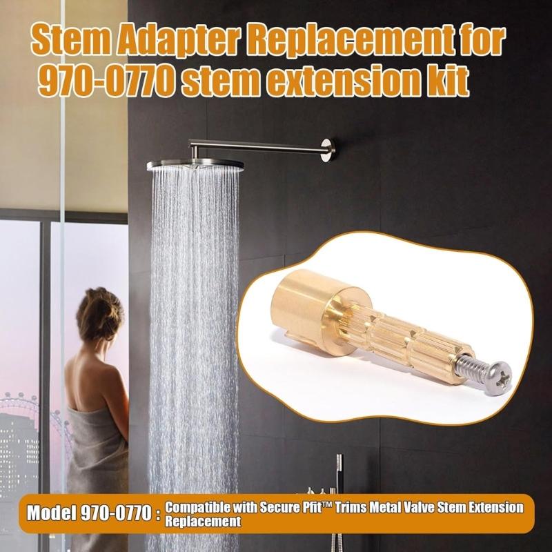 Универсальные клапаны Адаптер удлинителя штока Прочный металлический удлинитель ручки душа 970~0770 Замена для использования с устройствами
