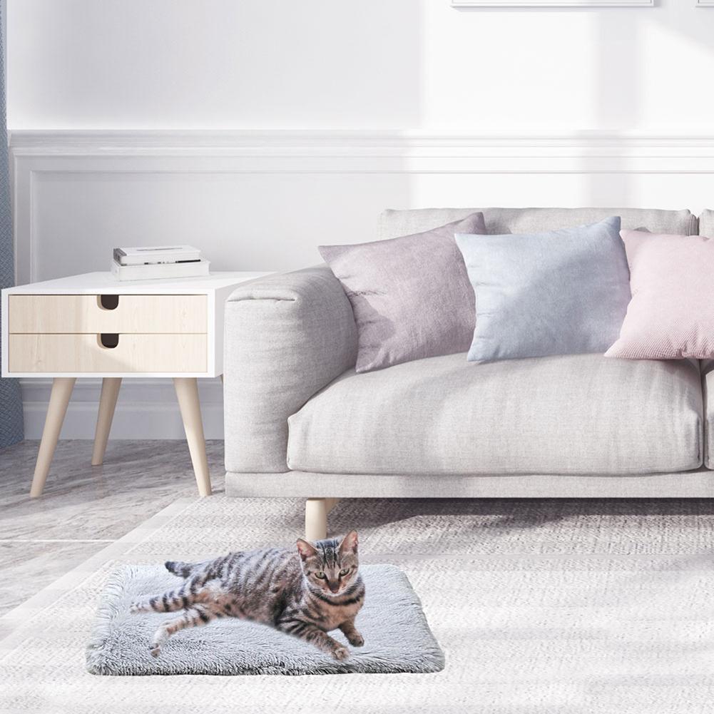 Коврик для домашних животных 2 в 1, складной плюшевый коврик для кошек, домика для собак, спальная кровать, теплый коврик, ковер