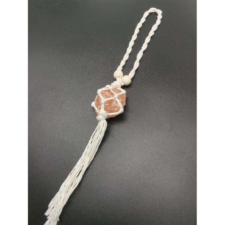 Handmade Himalayan Salt Car Rearview Mirror Pendant Car Decoration Hanging Ornaments for You