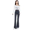 DOUBLE ART Flare Yoga Suitable for Women Under 165cm Bootcut Stretch Pants for Elongating Slimming Flattering High Super Black Gray Women's Pants,