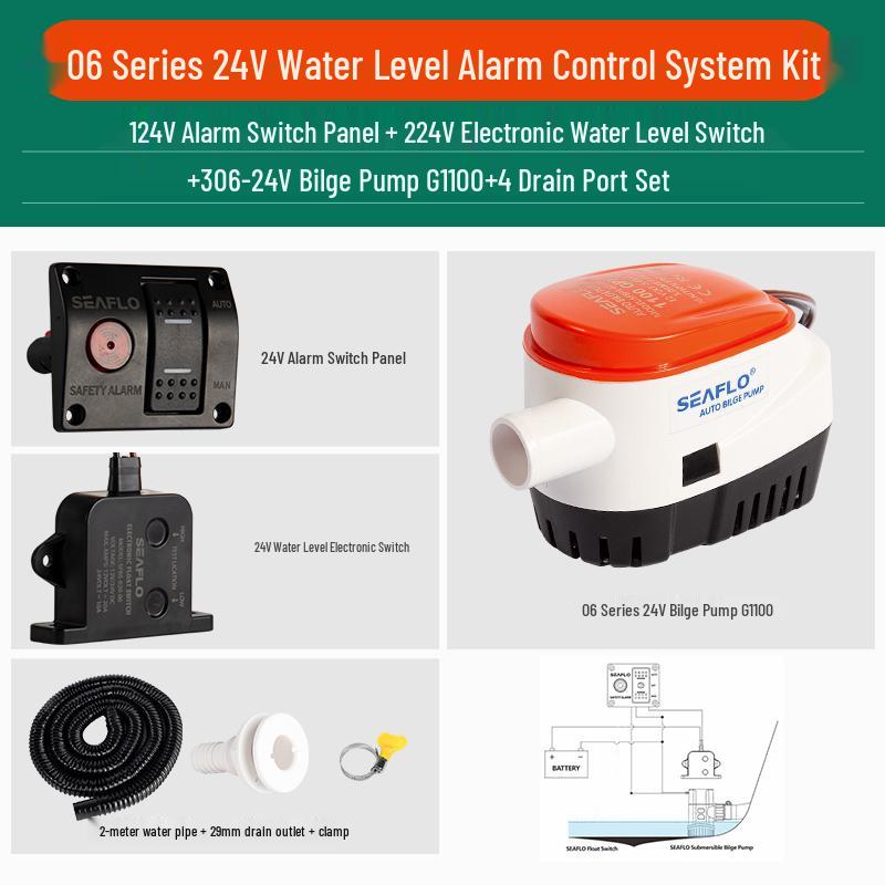SEAFLO Marine 12V/24V Automatic Bilge Pump for Yachts & Speedboats