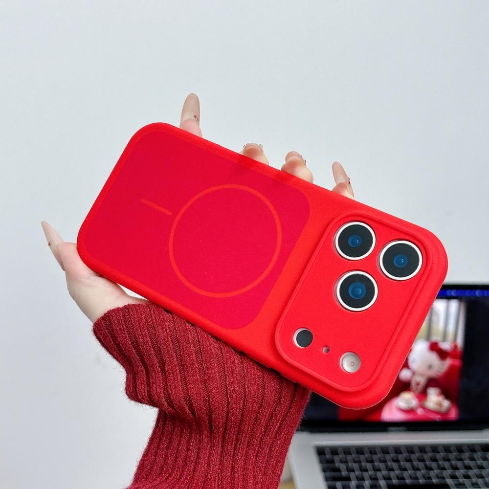 Al For Чехол из жидкого силикона с магнитом Для Для Iphone 17 Air 16 1 14 Plus 13 17 Pro Max Красный цвет на Китайский Новый Год Мягкая крышка