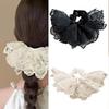 Ballet Skirt Lace Hair Tie Double Layer Ruffled Scrunchie With Invisible Elastic Core Hairpiece For Feminine Hairstyles