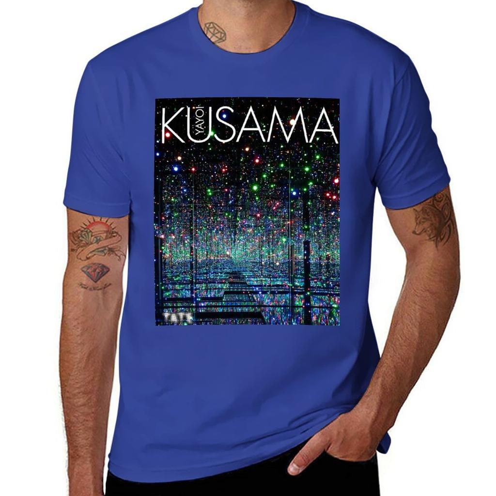 Новая неоновая футболка Yayoi Kusama футболка оверсайз аниме для мальчиков белые футболки толстовки, мужские