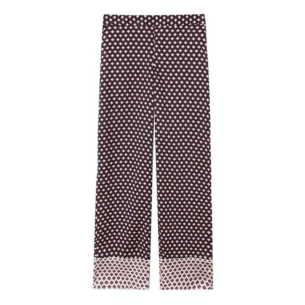 TAOP&ZA Женский летний комплект из шелкового атласа с принтом: рубашка и повседневные брюки