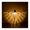 Colorful Glowing Costume Wings LED Light Up Belly Dance for Adults Kids, Halloween Performance Props Flexible Polyester with Lights, Luminous Foldable