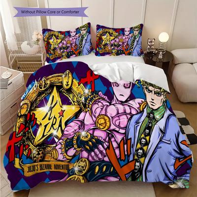 Jojo'S Bizarre Adventure Golden Wind Vs Vento Aurea Threepiece Set 1 Duvet Cover 2 Pillowcase Without Core Christmas Birthday Gift