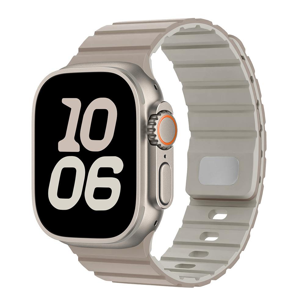 Подходит для Apple S10 Watch Силиконовый ремешок 42 мм/46 мм Магнитная присоска Ultra2 Силиконовый мужской и женский ремешок