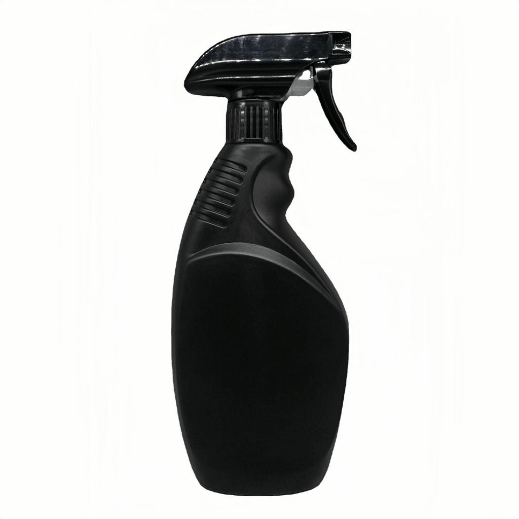Custom 500ml Black HDPE Plastic Spray Bottle with Sprayer Gun for Household Cleaning Alcohol Detergent Liquid Chemical Packaging