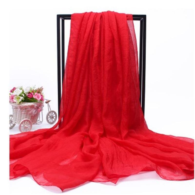Очень большой искусственный шелковый шарф, однотонный шелковый шарф, пляжное полотенце на берегу моря, длинный весенне-осенний женский газовый шарф, шифоновый шарф для женщин