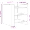 Nightstand Gray Sonoma 45x50x50 cm Particleboard