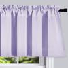 Light Purple Solid Color Sheer Curtain Panel Bedroom Kitchen Living Room Small Window Rod Hanging Blackout Valance