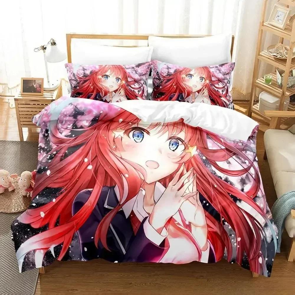 The Quintessential Quintuplets Комплект постельного белья Single Twin Full Queen King Size Комплект постельного белья Aldult Kid Bedroom Пододеяльники 3D Аниме